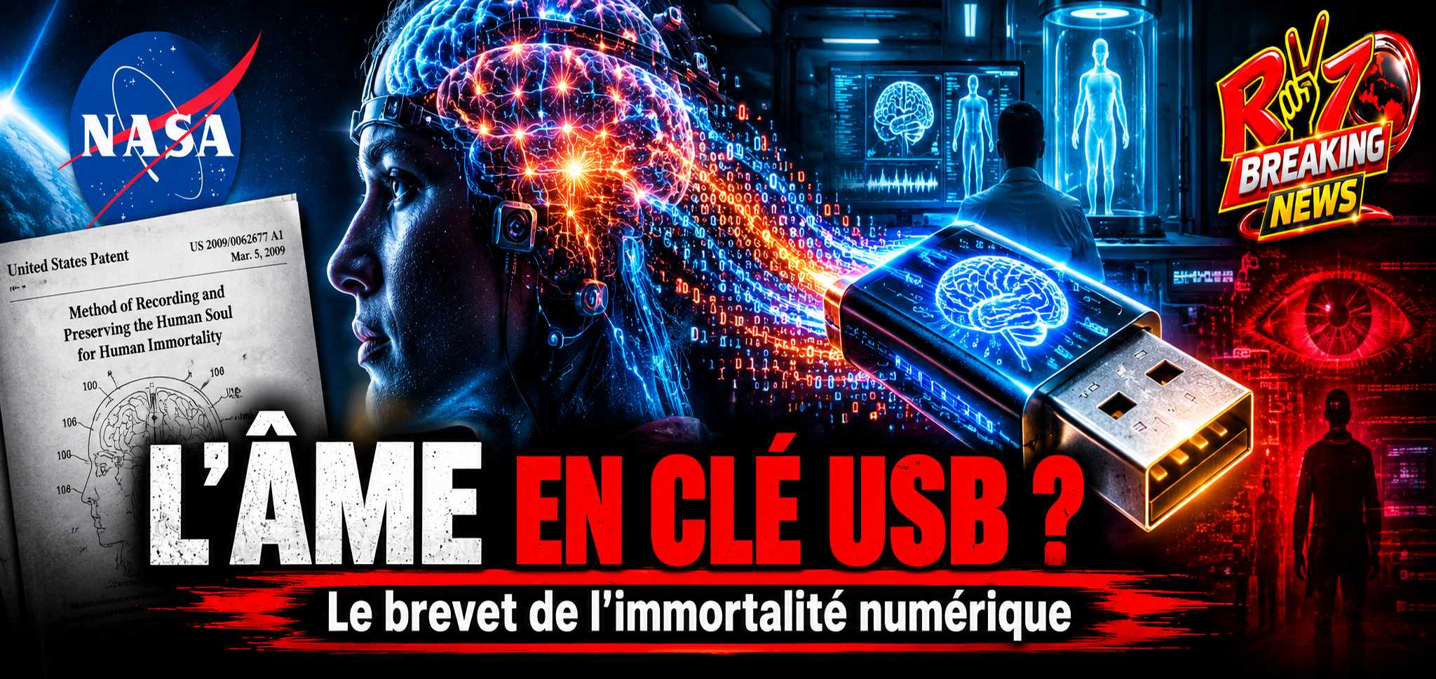 🔴 EXCLUSIF RV7 NEWS – L&rsquo;ÉTERNITÉ EN BOÎTE : Ce brevet fou de la NASA qui veut uploader votre « âme » sur une clé USB